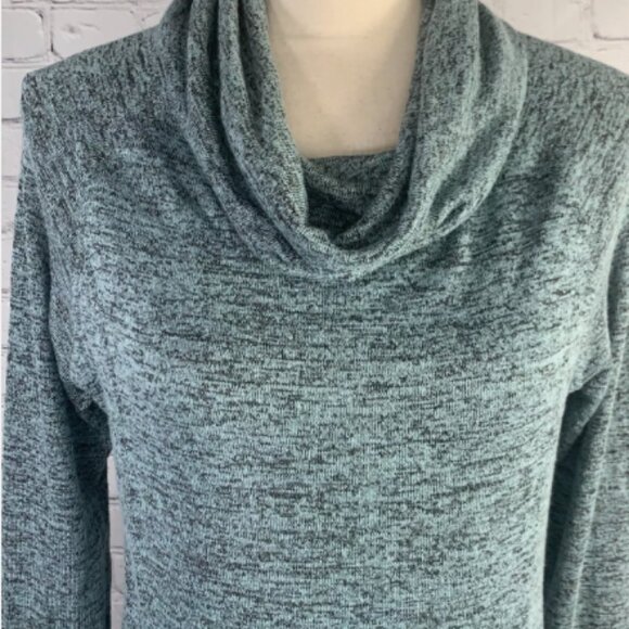 Hello Mello Womens Cowl Neck Carefree Top Size Large Pullover w/front pocket - Picture 4 of 5